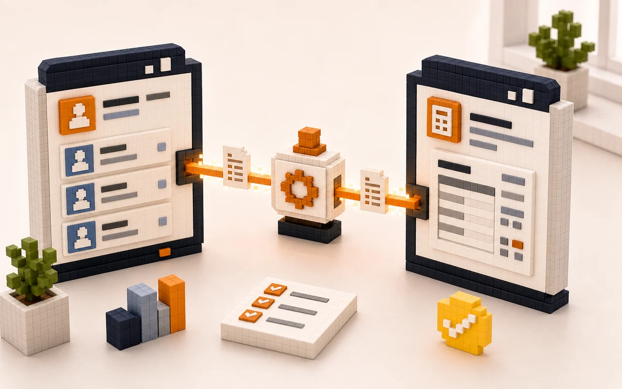 Single system integration between CRM and accounting
