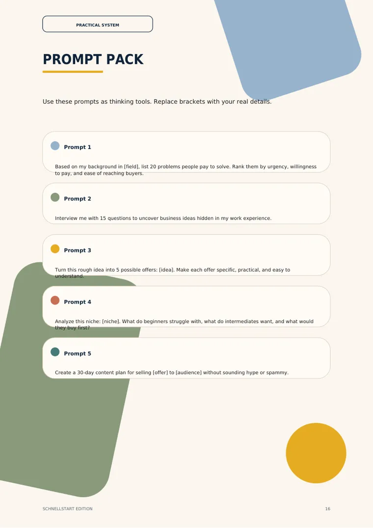 Page from Start Your Solo Business With AI: Prompt pack