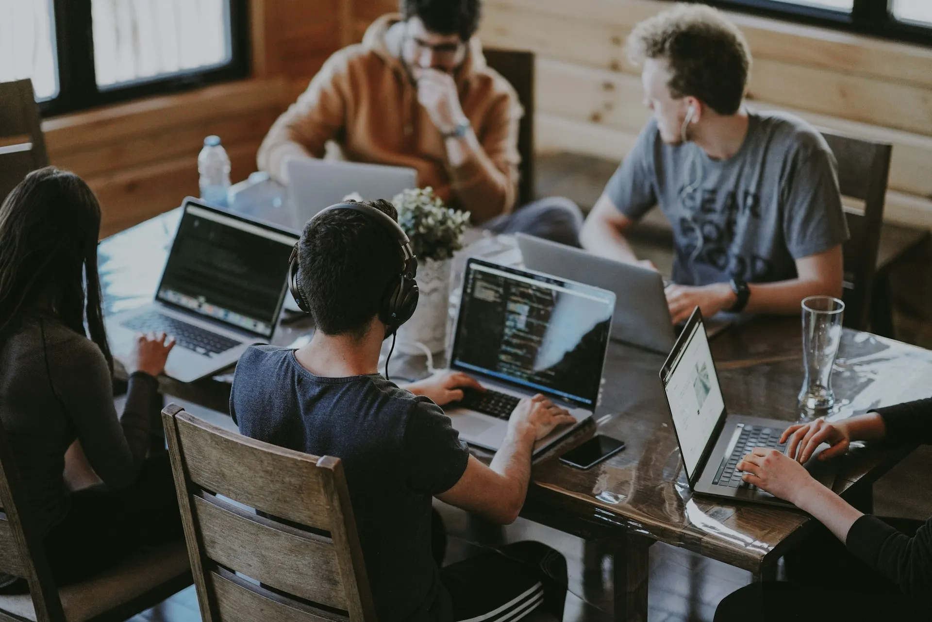 Team collaborating on industry AI solutions